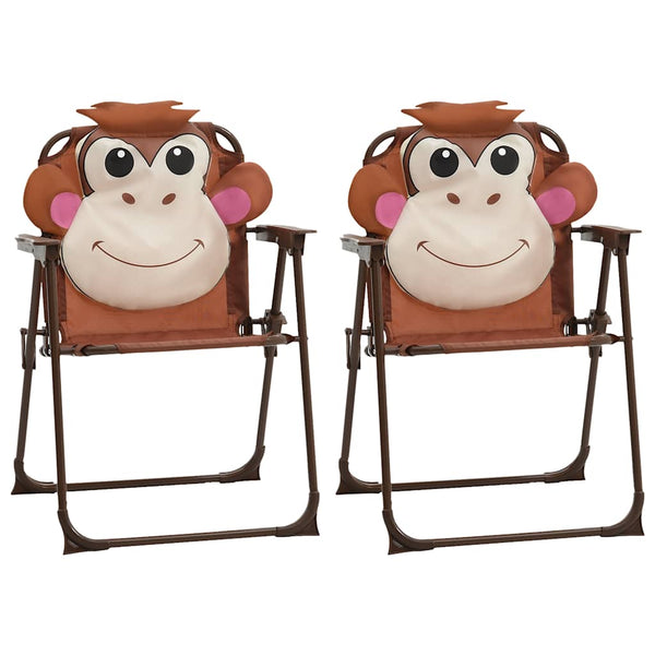 Braunes 3-teiliges Kinder-Garten-Bistro-Set mit Sonnenschirm Nadim