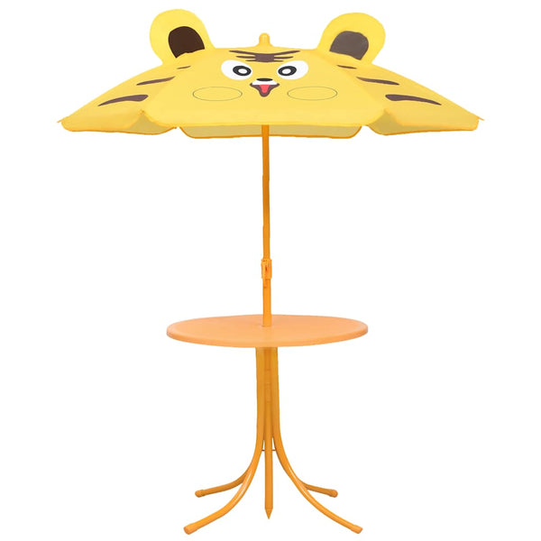 Kelt 3-teiliges Kindergarten-Bistro-Set mit Sonnenschirm Nadim