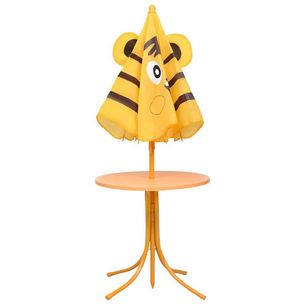 Kelt 3-teiliges Kindergarten-Bistro-Set mit Sonnenschirm Nadim