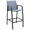 Graue Garten-Barhocker Arthemice (2er-Set Textilene)