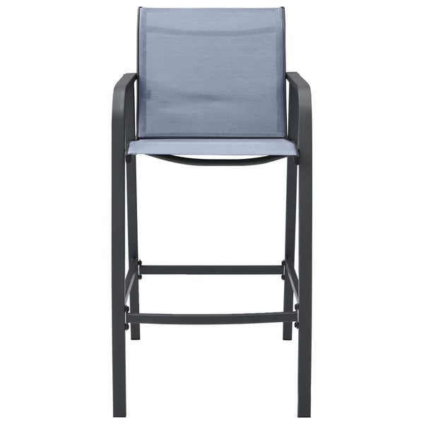 Graue Garten-Barhocker Arthemice (2er-Set Textilene)