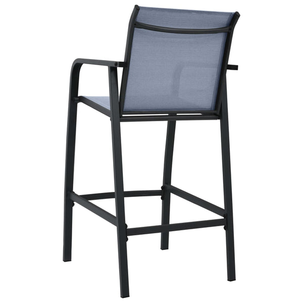 Graue Garten-Barhocker Arthemice (2er-Set Textilene)