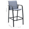 Graue Garten-Barhocker Arthemice (2er-Set Textilene)