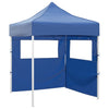 Blaues Faltpartyzelt Adamandina 2x2 m (2 Seitenwände Stahl)