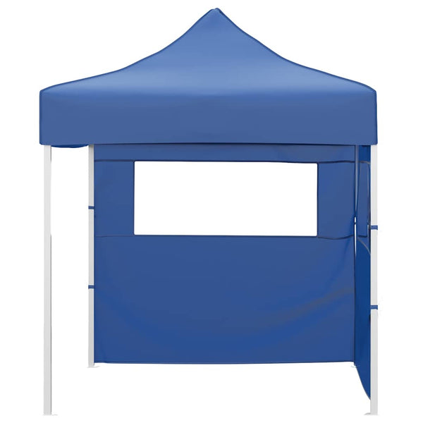 Blaues Faltpartyzelt Adamandina 2x2 m (2 Seitenwände Stahl)