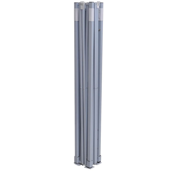 Creme Klapp-Partyzelt Adamandina 2x2 m (2 Seitenwände Stahl)