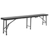 Armand Gartenbank 180cm, faltbar (2 Stk. HDPE) – Schwarz