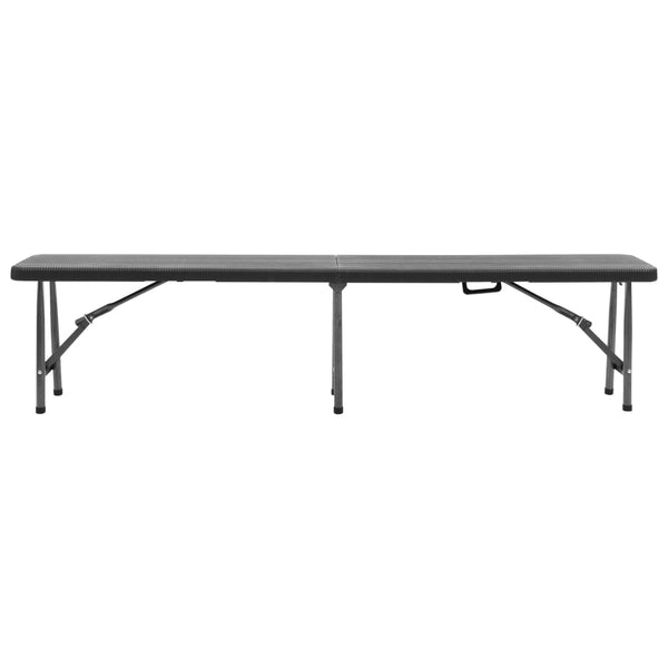 Armand Gartenbank 180cm, faltbar (2 Stk. HDPE) – Schwarz