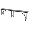 Armand Gartenbank 180cm, faltbar (2 Stk. HDPE) – Schwarz