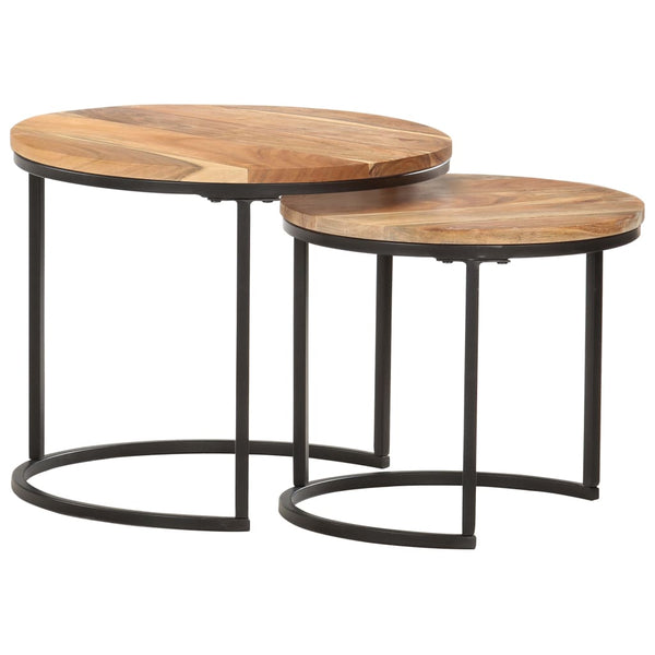 Beistelltischset Jurii (2er-Set Akazie)