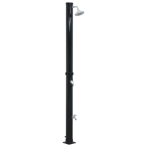 Schwarze Solardusche Bocskai 220cm 20 l
