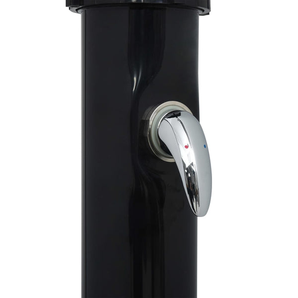 Schwarze Solardusche Bocskai 220cm 20 l