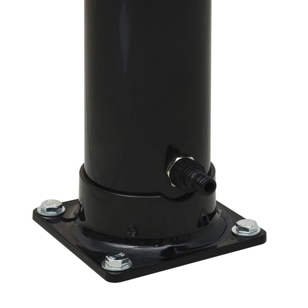 Schwarze Solardusche Bocskai 220cm 20 l