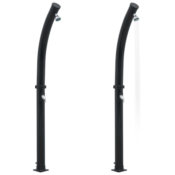 Schwarze Solardusche Mirax 214cm 20 l