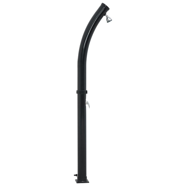 Schwarze Solardusche Mirax 214cm 20 l