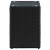Schwarze Beistelltische Niko (3 Stück mit Glasplatte Polyrattan)