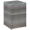 Grauer Beistelltisch Niko (3er Set Glasplatte Polyrattan)