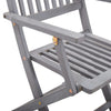 Graue Outdoor-Essgruppe Zana 5-teilig (Akazienholz)