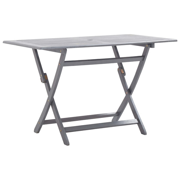Graue Outdoor-Essgruppe Zana 5-teilig (Akazienholz)