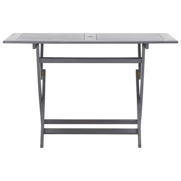 Graue Outdoor-Essgruppe Zana 5-teilig (Akazienholz)
