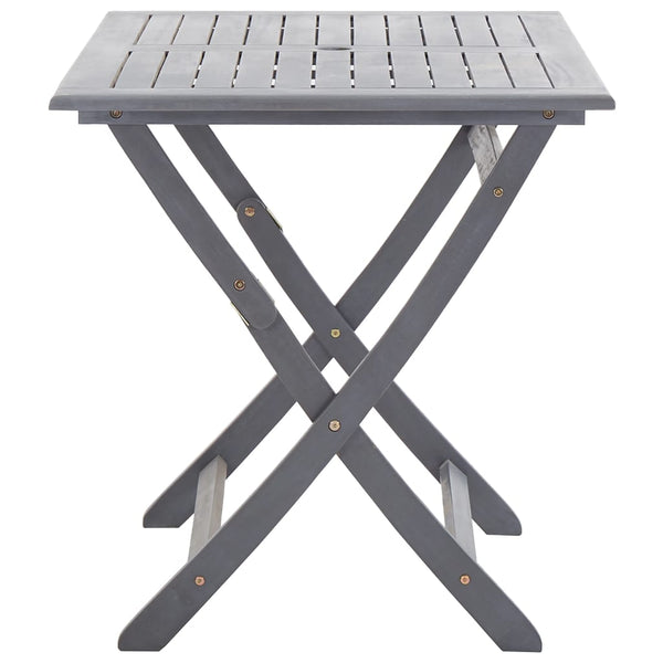 Graue Outdoor-Essgruppe Zana 5-teilig (Akazienholz)