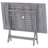 Graue Outdoor-Essgruppe Zana 5-teilig (Akazienholz)