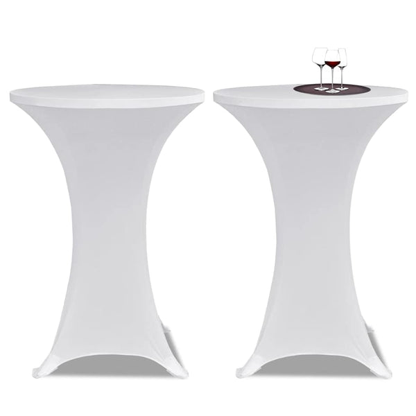 Weißer Stehtisch Zablatosche Ø70cm (ausziehbar auf 4 Stück)