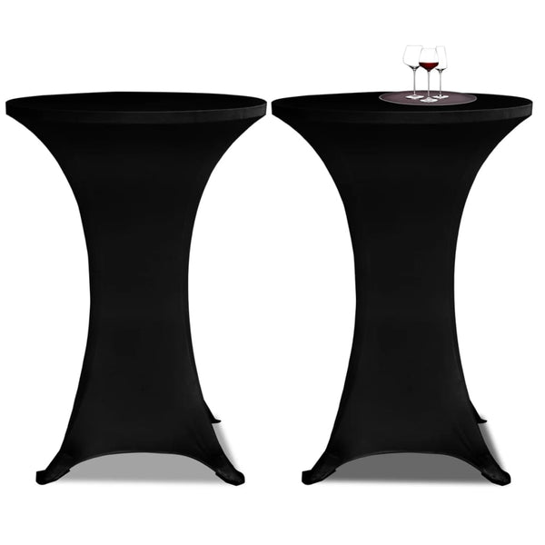 Schwarz Stehtischhusse Zablatosche Ø60cm (Stretch 4 Stück)