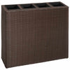 Braunes Hochbeet Zarnie (mit 4 Töpfen 2 Stk. Polyrattan)