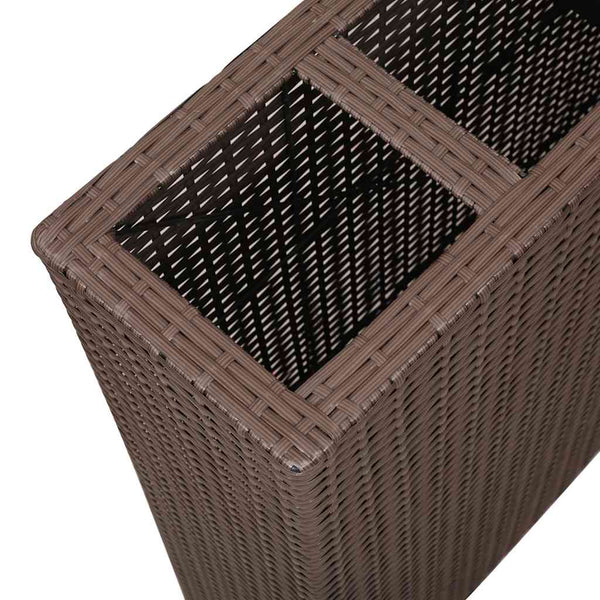 Braunes Hochbeet Zarnie (mit 4 Töpfen 2 Stk. Polyrattan)