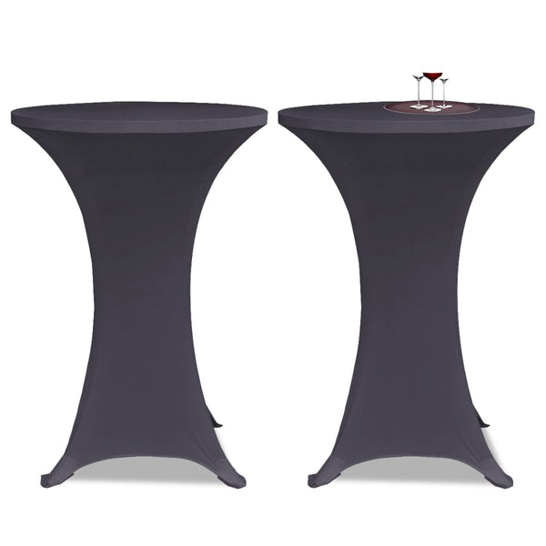Tischabdeckung anthrazit, dehnbar, Zablatosche 60cm (4 Stk.)