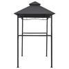 Anthrazitfarbene Grillpavillon Kusztos 240x150x255cm (Stahl)