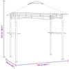 Anthrazitfarbene Grillpavillon Kusztos 240x150x255cm (Stahl)