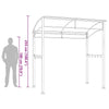 Anthrazit BBQ Pavillon Sabinas 215x150x220cm (Stahl)
