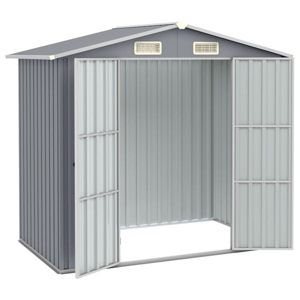 Gartenhaus Jahir 205x129x183cm, grau (verzinkter Stahl)
