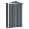 Grauer Gartenschuppen Melony 116x45x175cm (verzinkter Stahl)