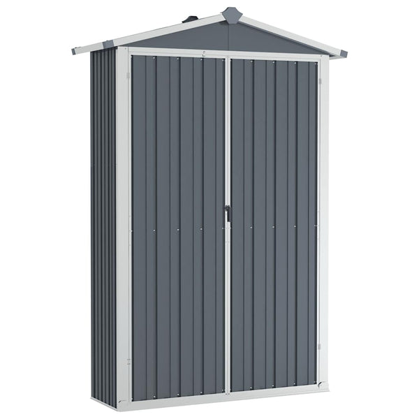 Grauer Gartenschuppen Melony 116x45x175cm (verzinkter Stahl)