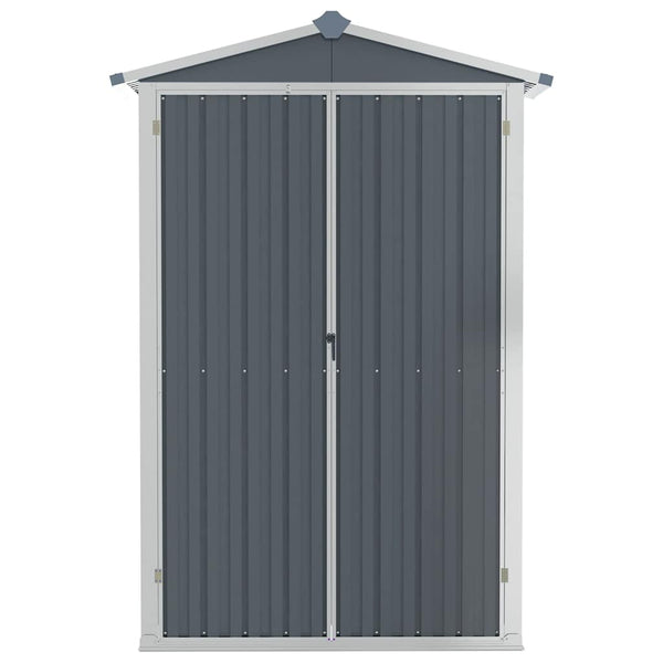 Grauer Gartenschuppen Melony 116x45x175cm (verzinkter Stahl)