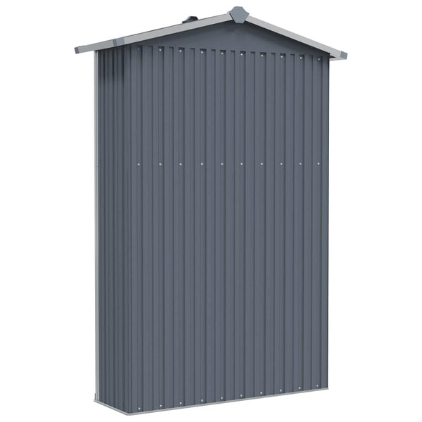 Grauer Gartenschuppen Melony 116x45x175cm (verzinkter Stahl)