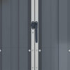 Grauer Gartenschuppen Melony 116x45x175cm (verzinkter Stahl)