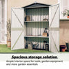 Grauer Gartenschuppen Melony 116x45x175cm (verzinkter Stahl)