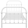 Weißes Bettgestell Byatrice 100x200cm (Metall)