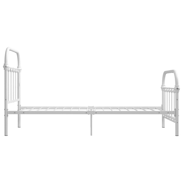 Weißes Bettgestell Byatrice 100x200cm (Metall)