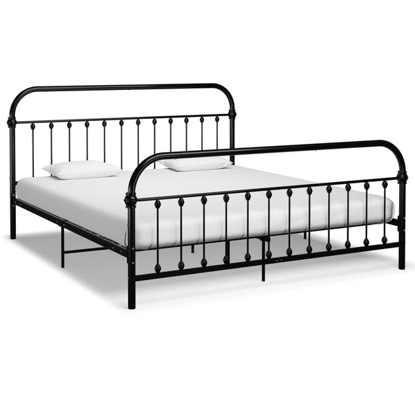 Schwarzes Bettgestell Byatrice 180x200cm (Metall)