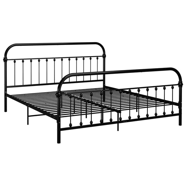 Schwarzes Bettgestell Byatrice 180x200cm (Metall)