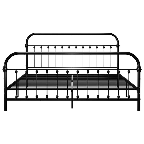 Schwarzes Bettgestell Byatrice 180x200cm (Metall)