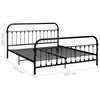 Schwarzes Bettgestell Byatrice 180x200cm (Metall)