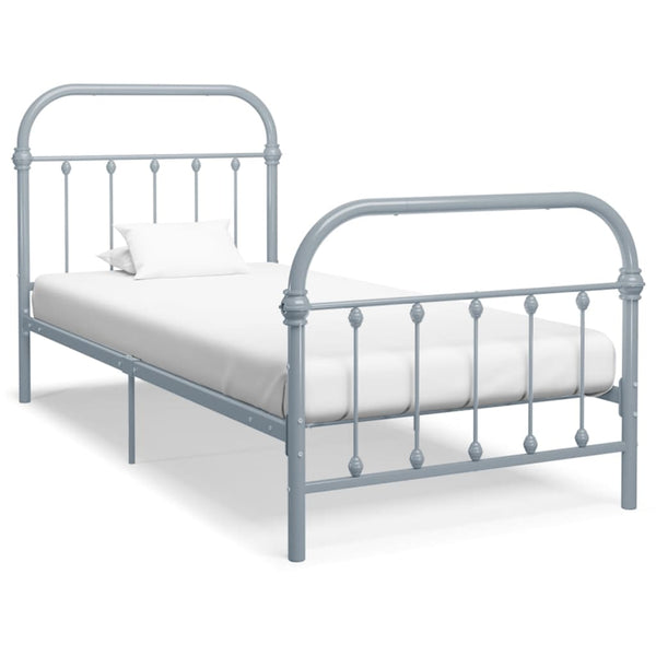 Graues Bettgestell Byatrice 90x200cm (Metall)
