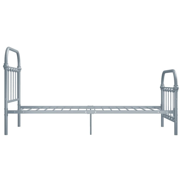 Graues Bettgestell Byatrice 90x200cm (Metall)