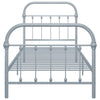 Graues Bettgestell Byatrice 90x200cm (Metall)